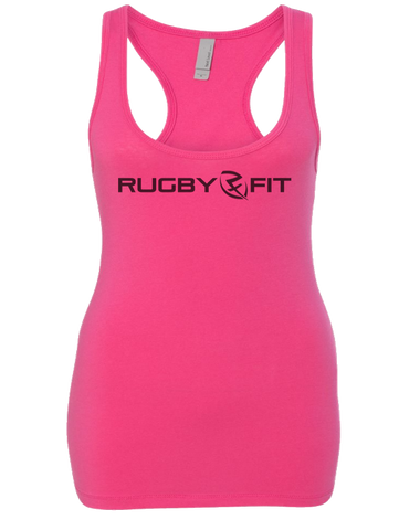 RugbyFit Ladies Racerback Tank (Hot Pink)
