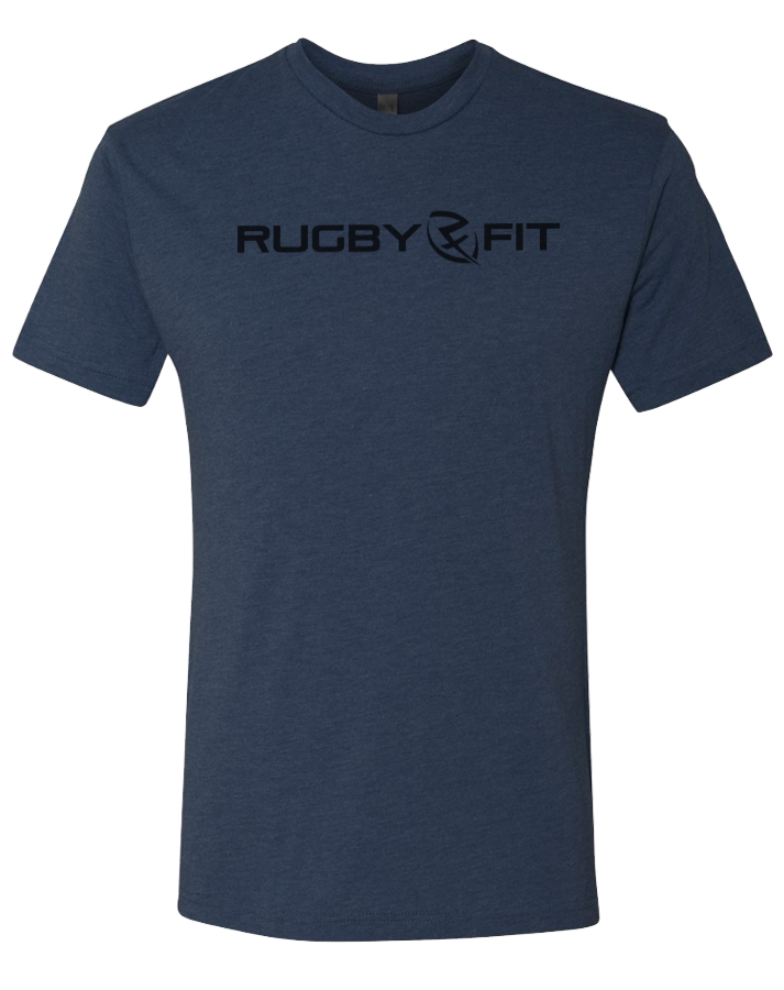 RugbyFit Tee (Black on Vintage Navy)