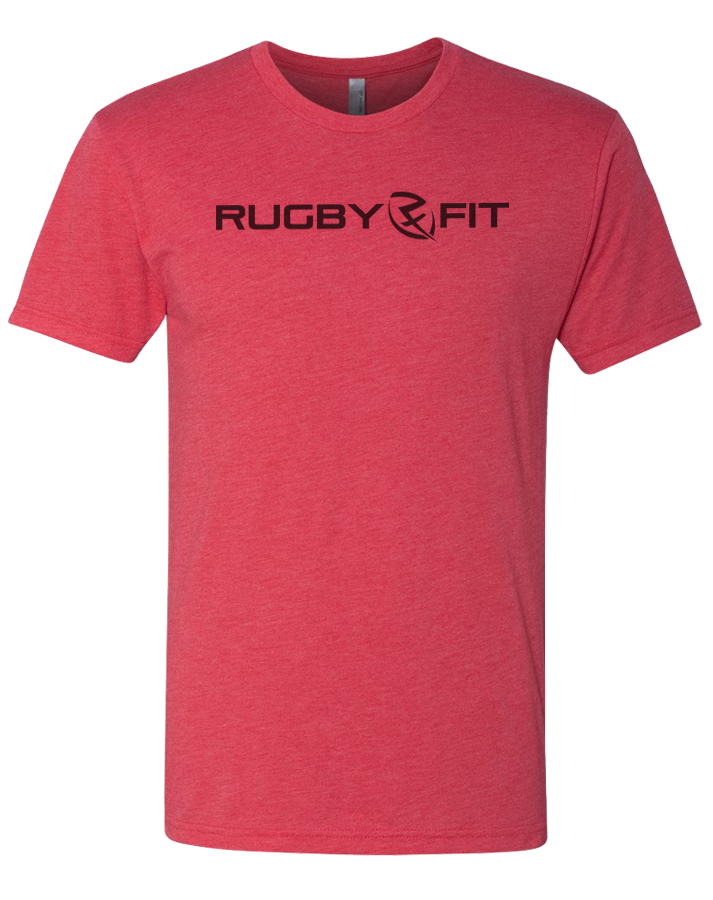 RugbyFit Tee (Black on Vintage Red)