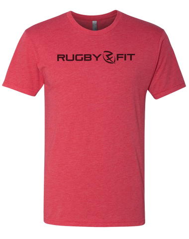 RugbyFit Tee (Black on Vintage Red)