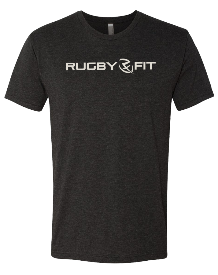 RugbyFit Tee (Cement on Vintage Black)
