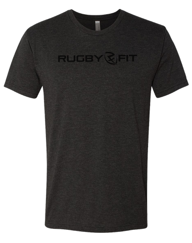 RugbyFit Tee (Black on Charcoal)