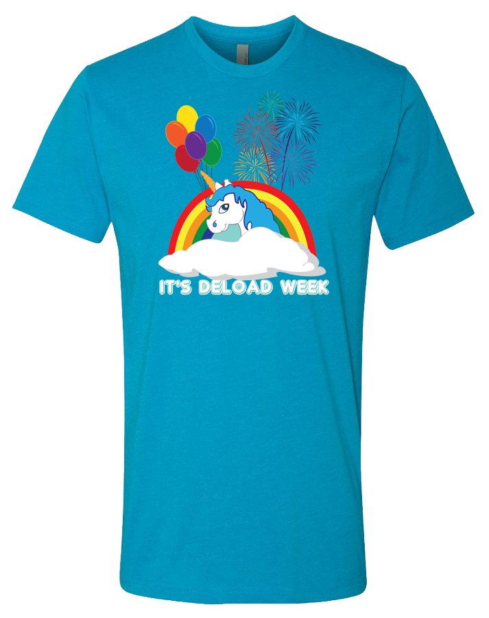 TI Deload Week Mens Premium Fitted CVC Crew (Turquoise)