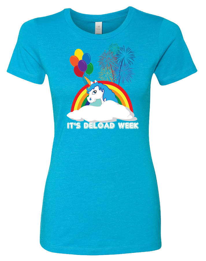 TI Deload Week Womens CVC Crew (Turquoise)