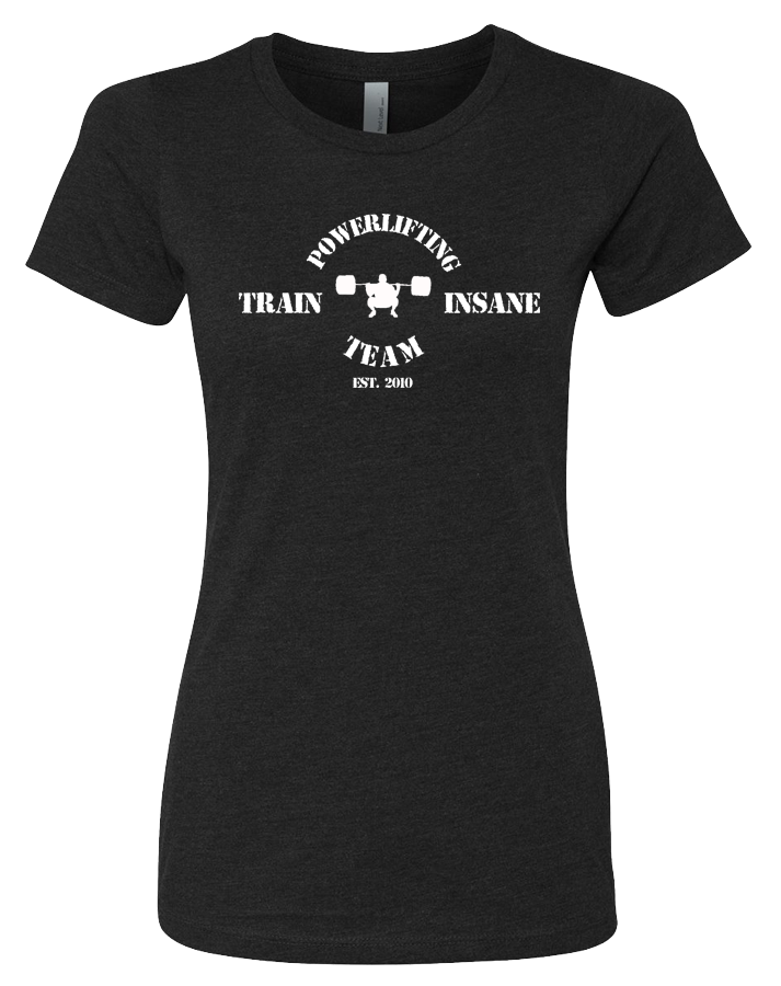 TI Power Lifting Team Womens CVC Crew (Black)