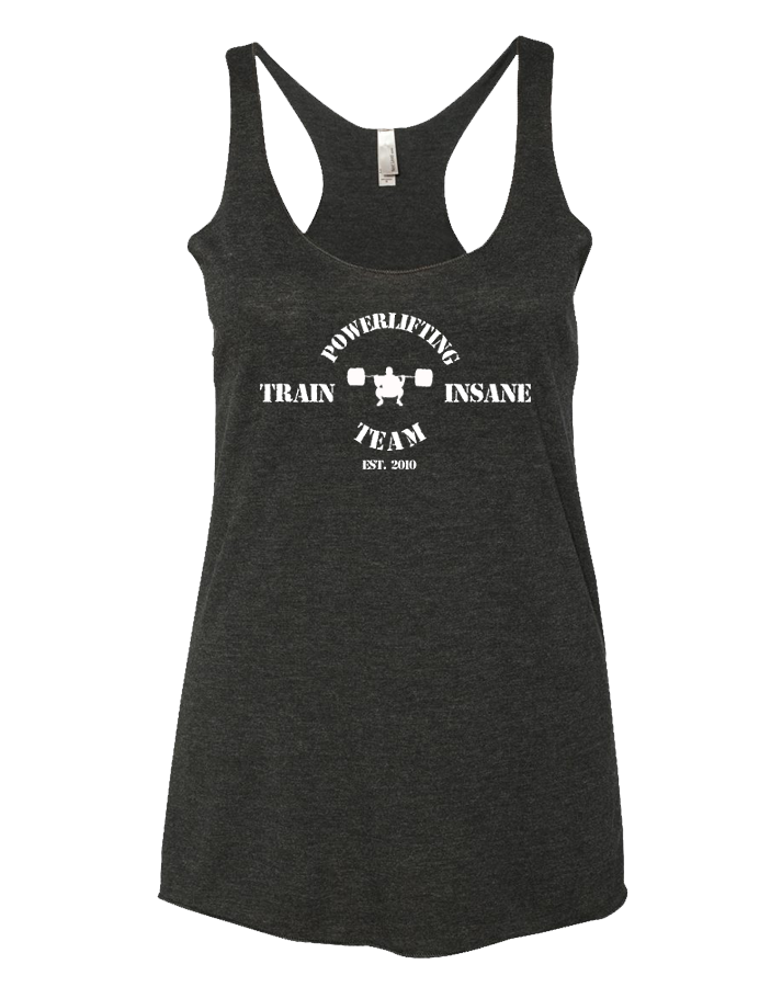 TI Power Lifting Team Womens Tri-Blend Racerback Tank (VintageBlack)